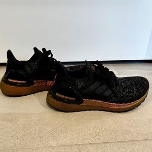 Adidas ultraboost running shoes black signal pink women’s size 6